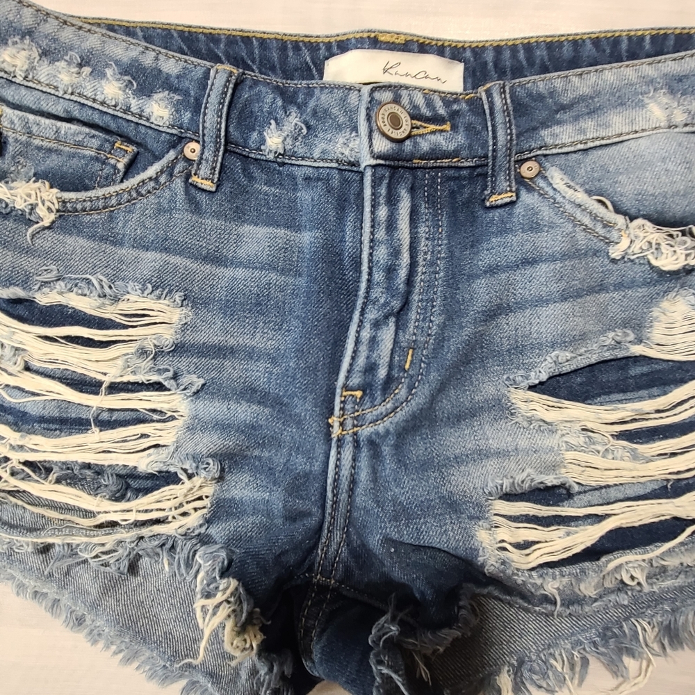 Kancan Distressed Denim Jean Shorts - Picture 4 of 8
